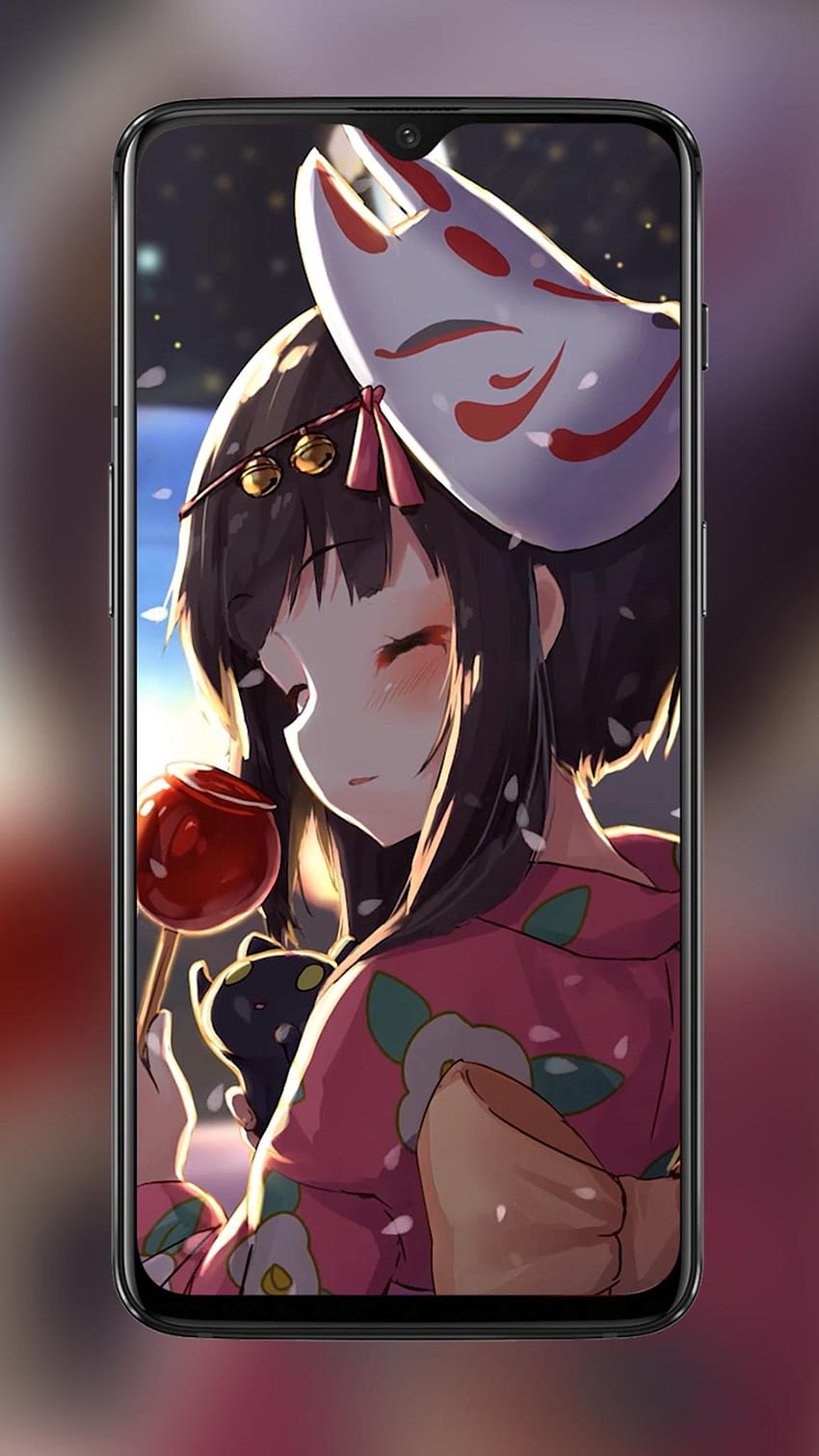 Megumin en Yukata Anime Girl Live para Android fondo de pantalla del teléfono