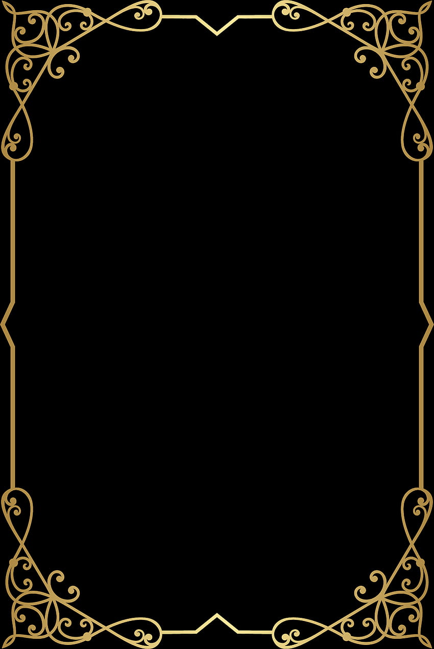 Cadre décoratif bordure Png Clip Art Gallery, bordure dorée Fond d'écran de téléphone HD