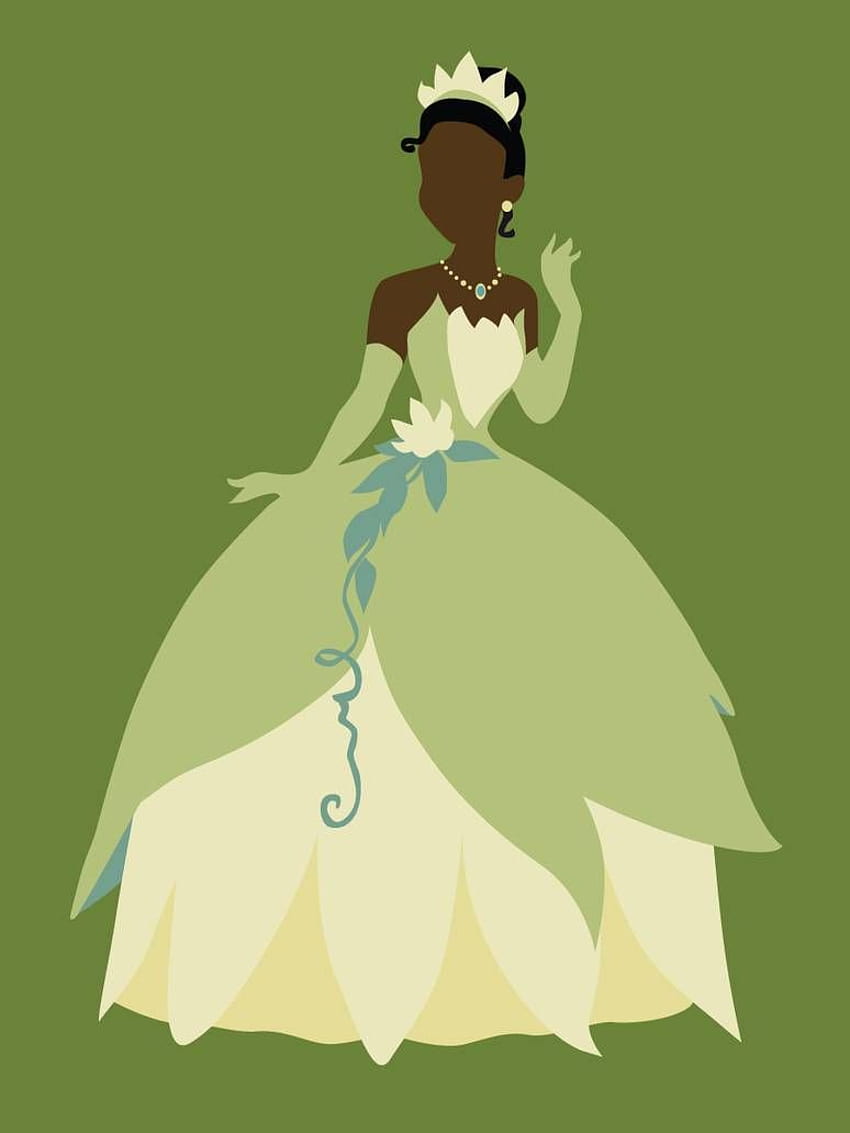 Disney Princess Tiana by https://www.deviantart/alicewieckowska on @DeviantArt, disney princess minimalist HD phone wallpaper