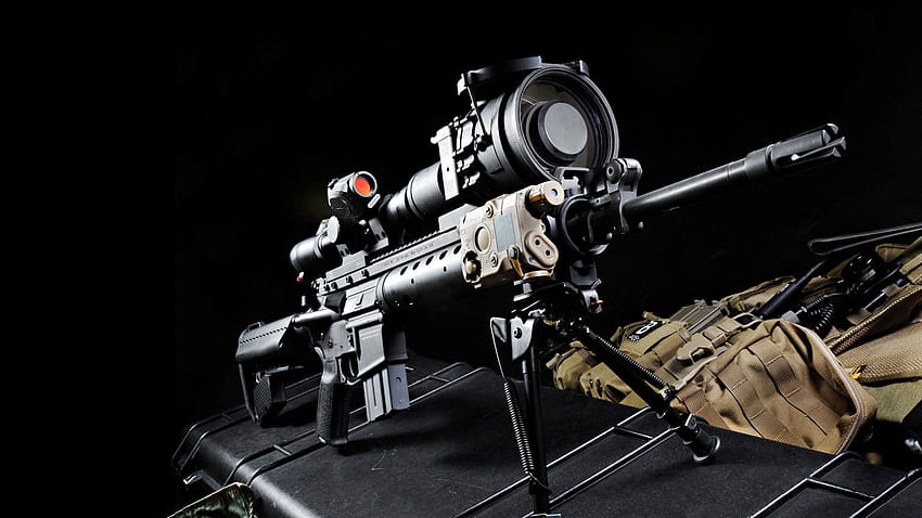 : sniper rifle with ACOG Scope, , , weapon rifle sniper HD wallpaper
