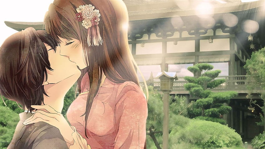 Pareja de anime besándose, lindo anime besándose fondo de pantalla | Pxfuel