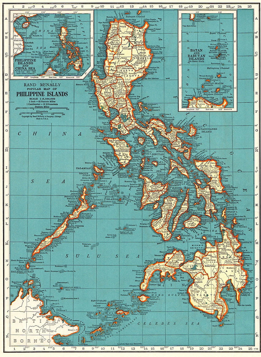 1921 골동품 필리핀 지도 필리핀 제도의 빈티지 지도 갤러리 벽 예술 결혼 기념일을 위한 졸업 선물 Birtay 13439, 필리핀 지도 HD 전화 배경 화면