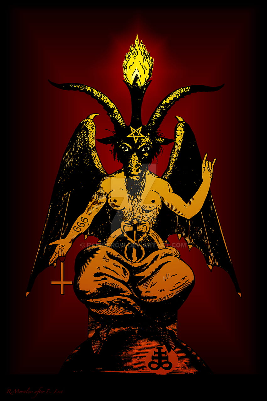 RabidCrow tarafından Şeytan ve Satanizm Baphomet Mührü, baphomet arması HD telefon duvar kağıdı
