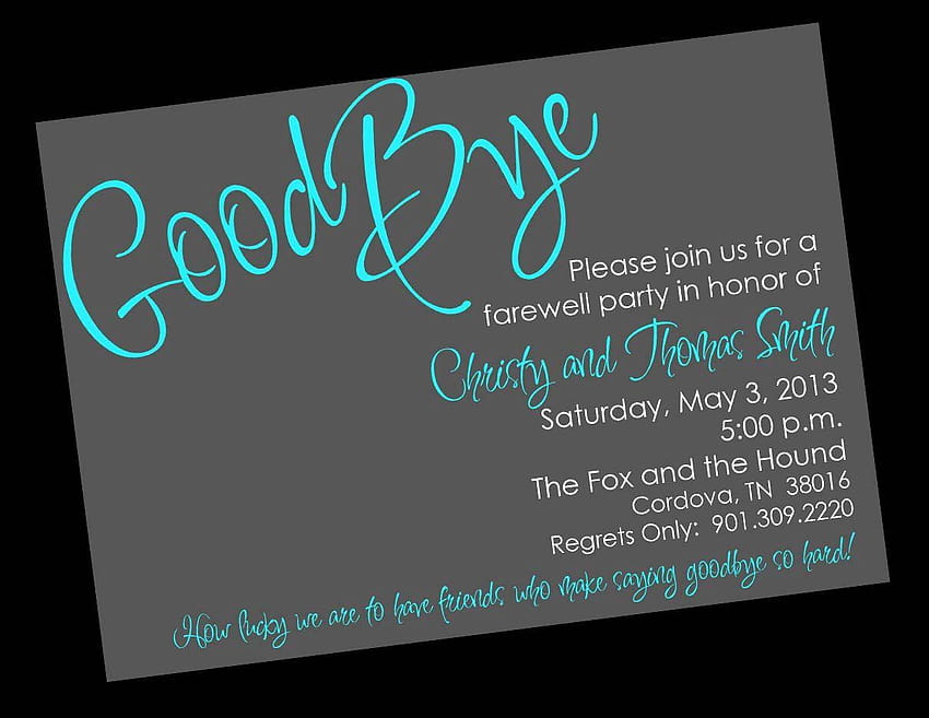 New Going Away Party Invitation Wording To Make Party Invitation, farewell HD wallpaper