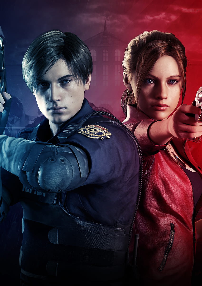 2480x3508 Resident Evil 2, Claire, Leon S. Kennedy, leon resident evil android HD phone wallpaper