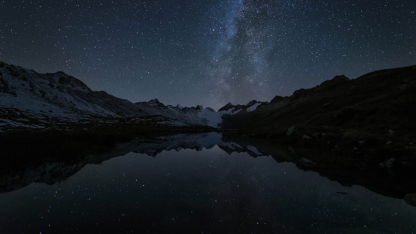 Reflets du ciel nocturne par Microsoft, reflets du ciel Fond d'écran HD
