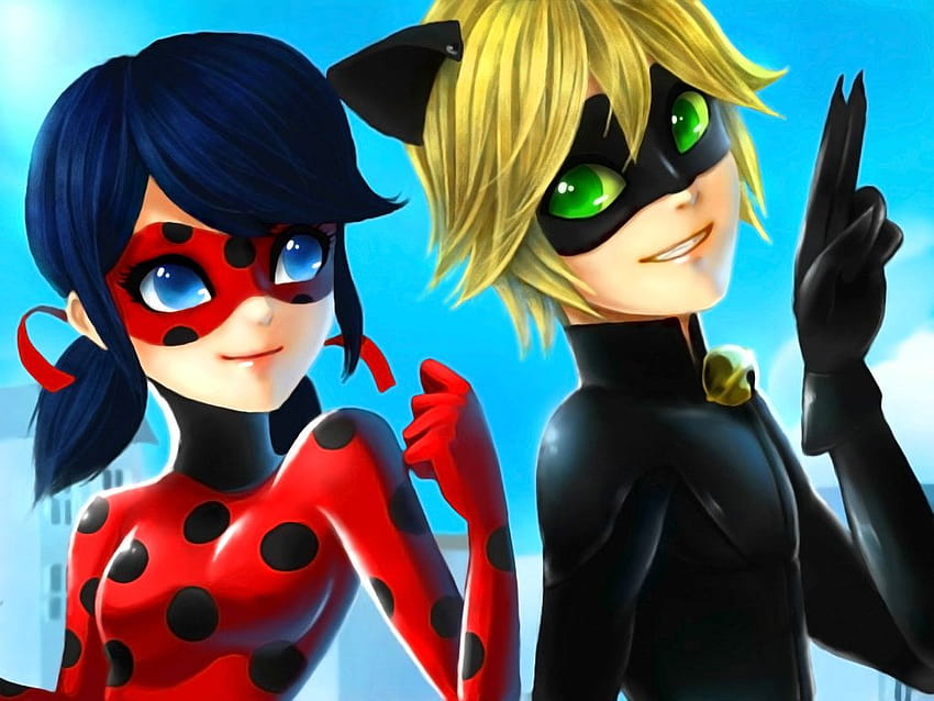 Ladybug and Chat Noir, anime ladybug and cat noir HD wallpaper