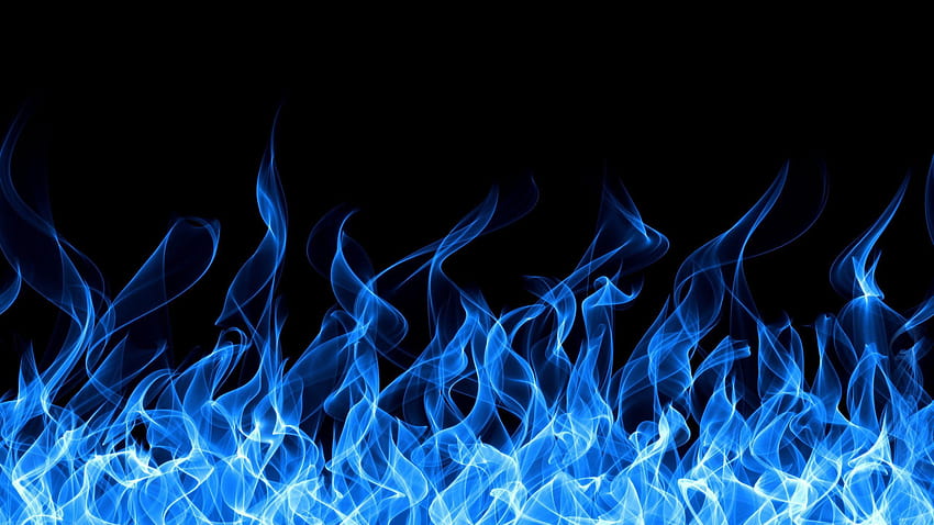 Blue Fire ·①, niebieskie tła ognia Tapeta HD