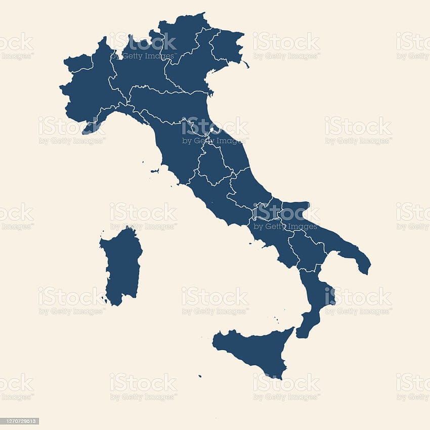 Carte d'Italie au design moderne avec illustration de stock de provinces Fond d'écran de téléphone HD