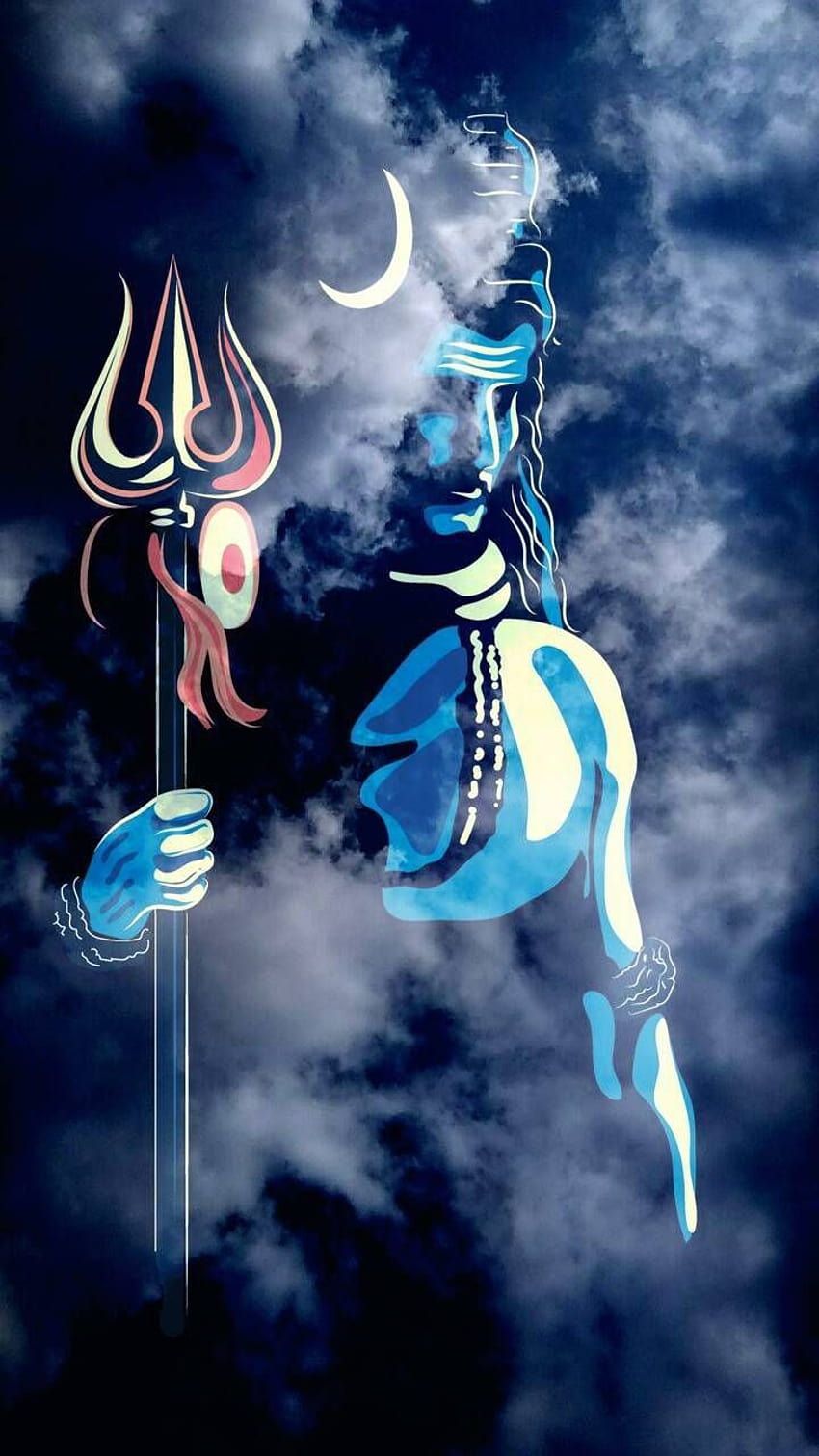 What are some epic and unseen of Lord Shiva?, lord shiva painting HD phone wallpaper
