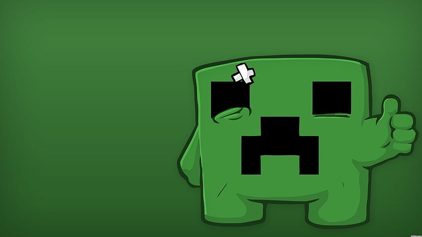 7 Cute Creeper, minecraft logo HD wallpaper