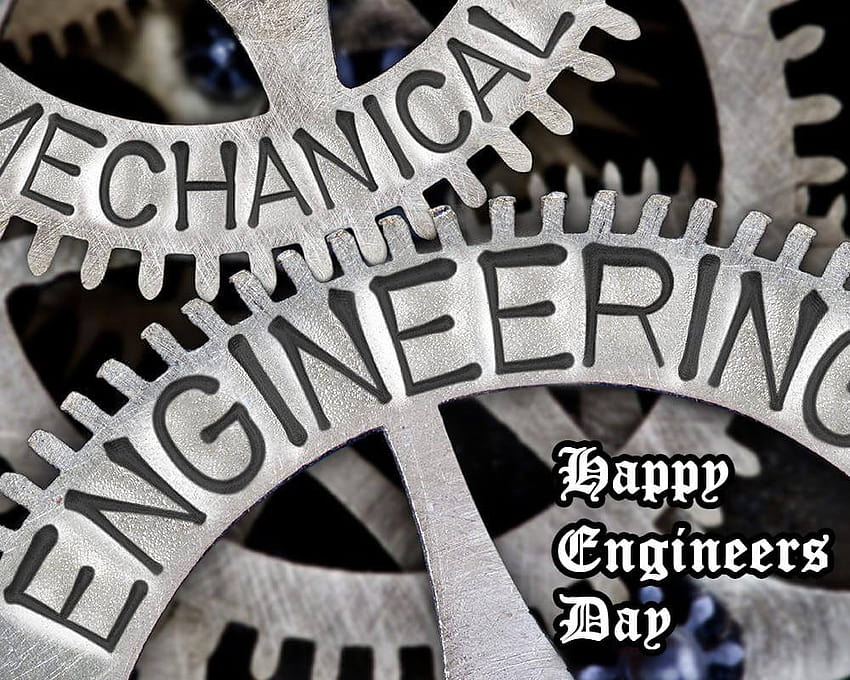 Saudações de Feliz Dia dos Engenheiros Engenharia Mecânica papel de parede HD
