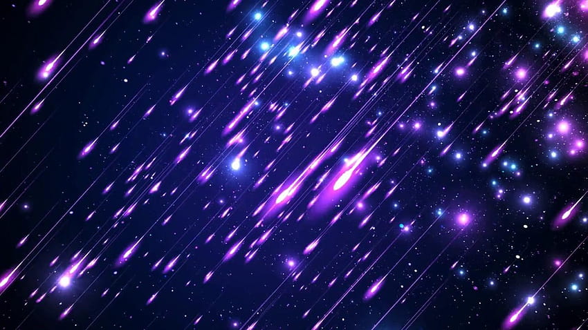 60FPS SHOOTING STARS ☄ Deep Purple BLUE SPACE ☄ 動く背景ライブ、 高画質の壁紙