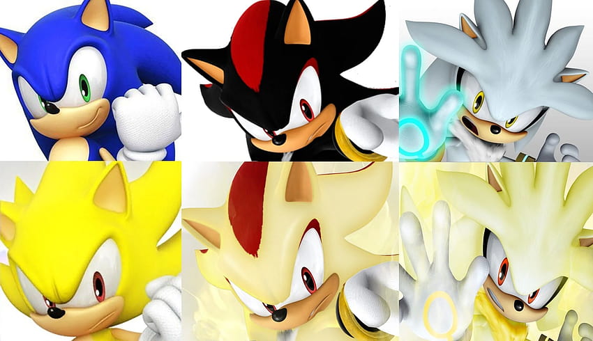 Sonic All Forms, super sonic and super shadow HD wallpaper