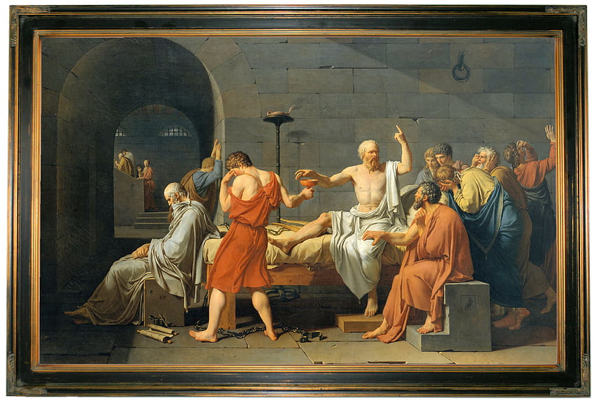 หอศิลป์ประวัติศาสตร์ ความตายของโสกราตีส 1787 โดย Jacques, jacques louis david วอลล์เปเปอร์ HD