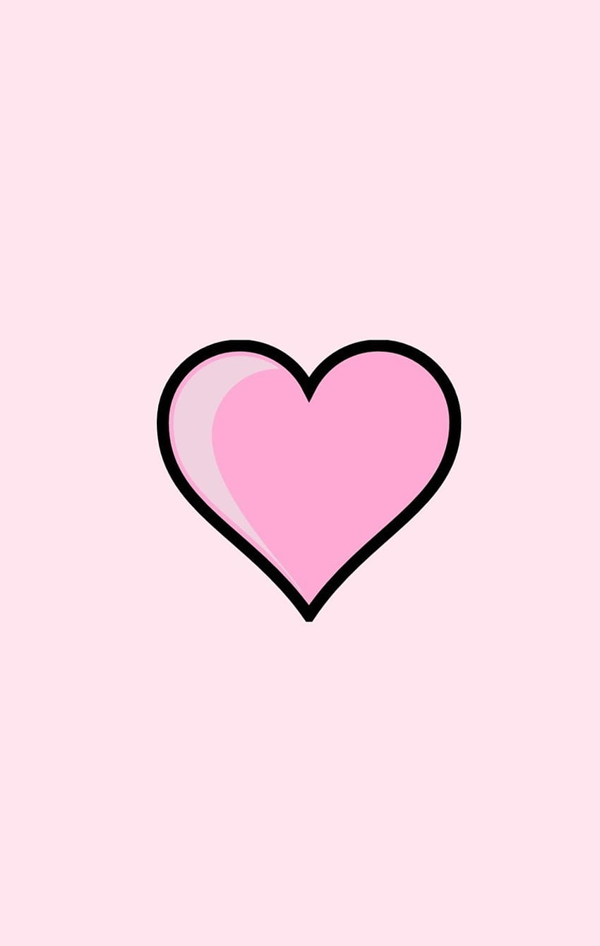 100 розови, естетика на розово сърце HD тапет за телефон