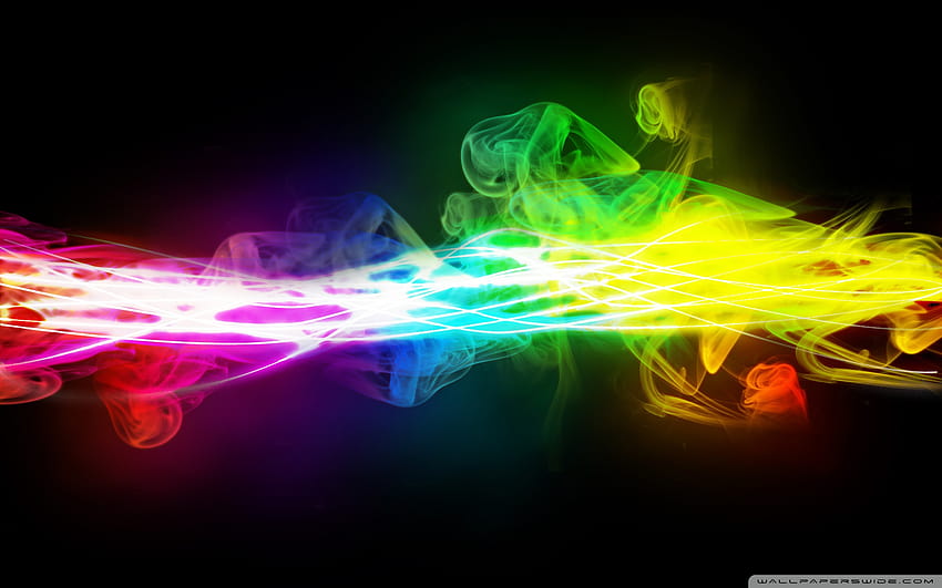 Rainbow Smoke Contrast Ultra-Hintergründe für U-TV: & UltraWide & Laptop HD-Hintergrundbild