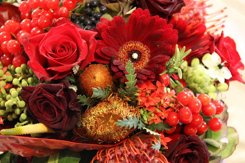 The Flower Magician: The Jewels of Autumn Wedding Bouquet, autumn bouquet HD wallpaper