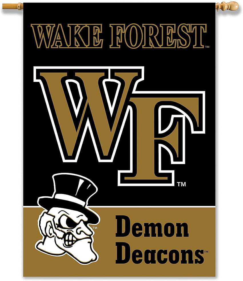 Wake Forest Demon Deacons Banner con barra colgante Artículos deportivos Decoración activado investigación fondo de pantalla del teléfono