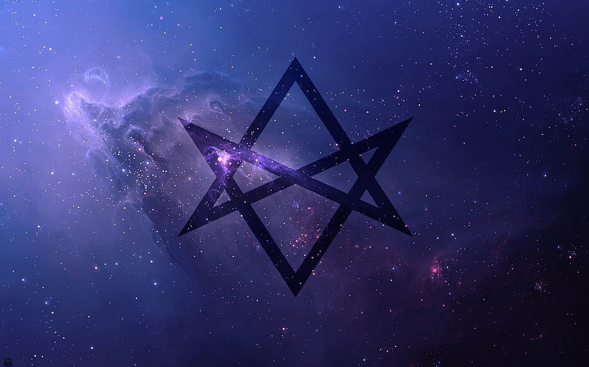 thelema unicursal hexagrama espacio universo púrpura tráeme el horizonte fondo de pantalla