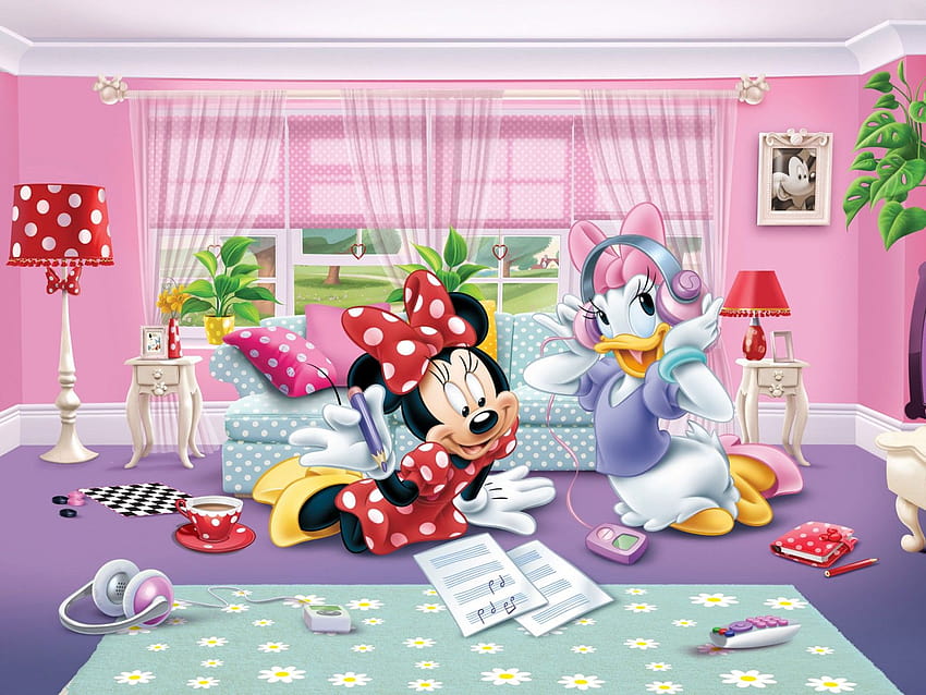 Mural XXL Disney Minnie Mouse Daisy Duck, daisy y minnie mouse fondo de pantalla