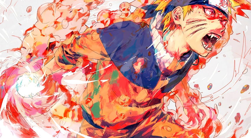 Uzumaki Naruto Rasengan Fan Art Chakra Jinchuuriki, naruto uzumaki minimal art HD wallpaper