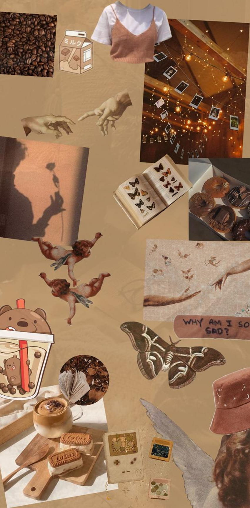 Brown Aesthetic von _Armony_, braune Collage HD-Handy-Hintergrundbild