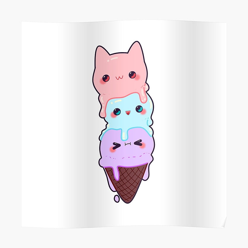 Pastel Ice Cream Kitten Cats HD phone wallpaper