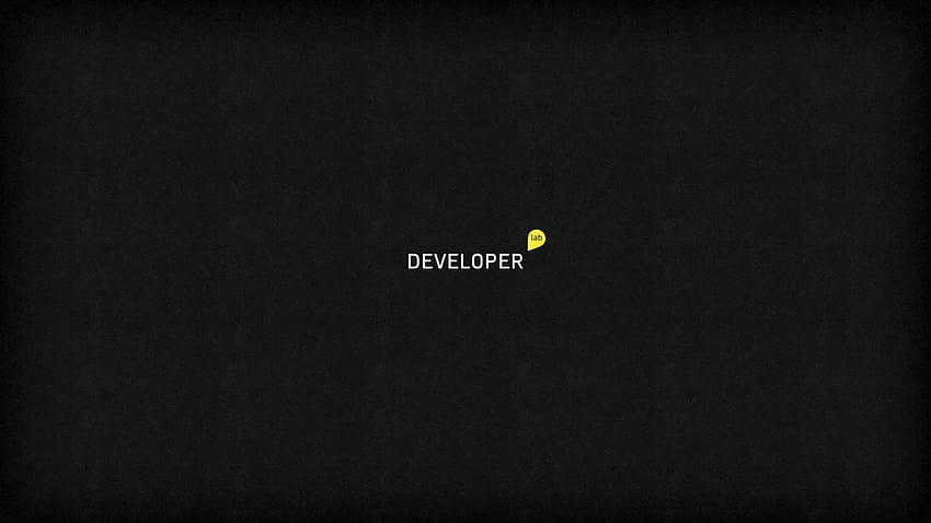 Developer Developer lab black minimalist HD wallpaper