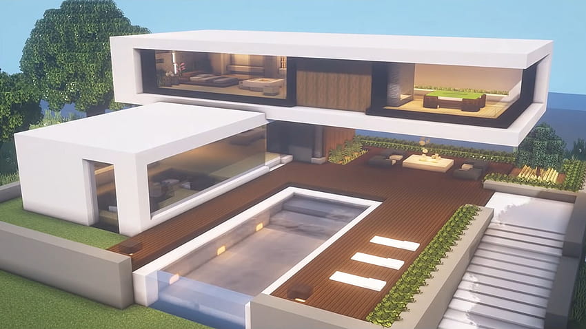 Modern House / Casa moderna lux : r/Minecraft