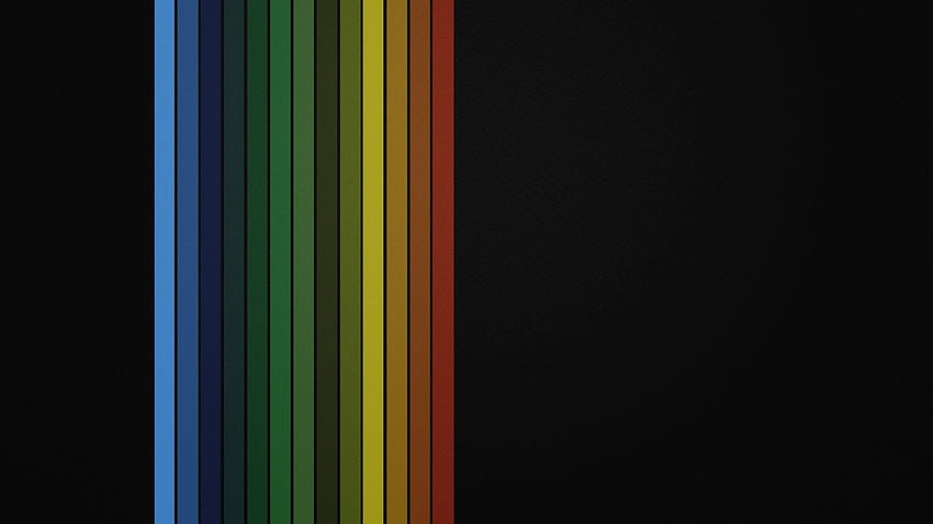 minimalistic, rainbows, lines, simple, black background, stripes, black background youth HD wallpaper