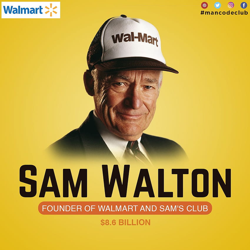 Самуел Мур Уолтън беше американски бизнесмен и предприемач, Сам Уолтън HD тапет за телефон