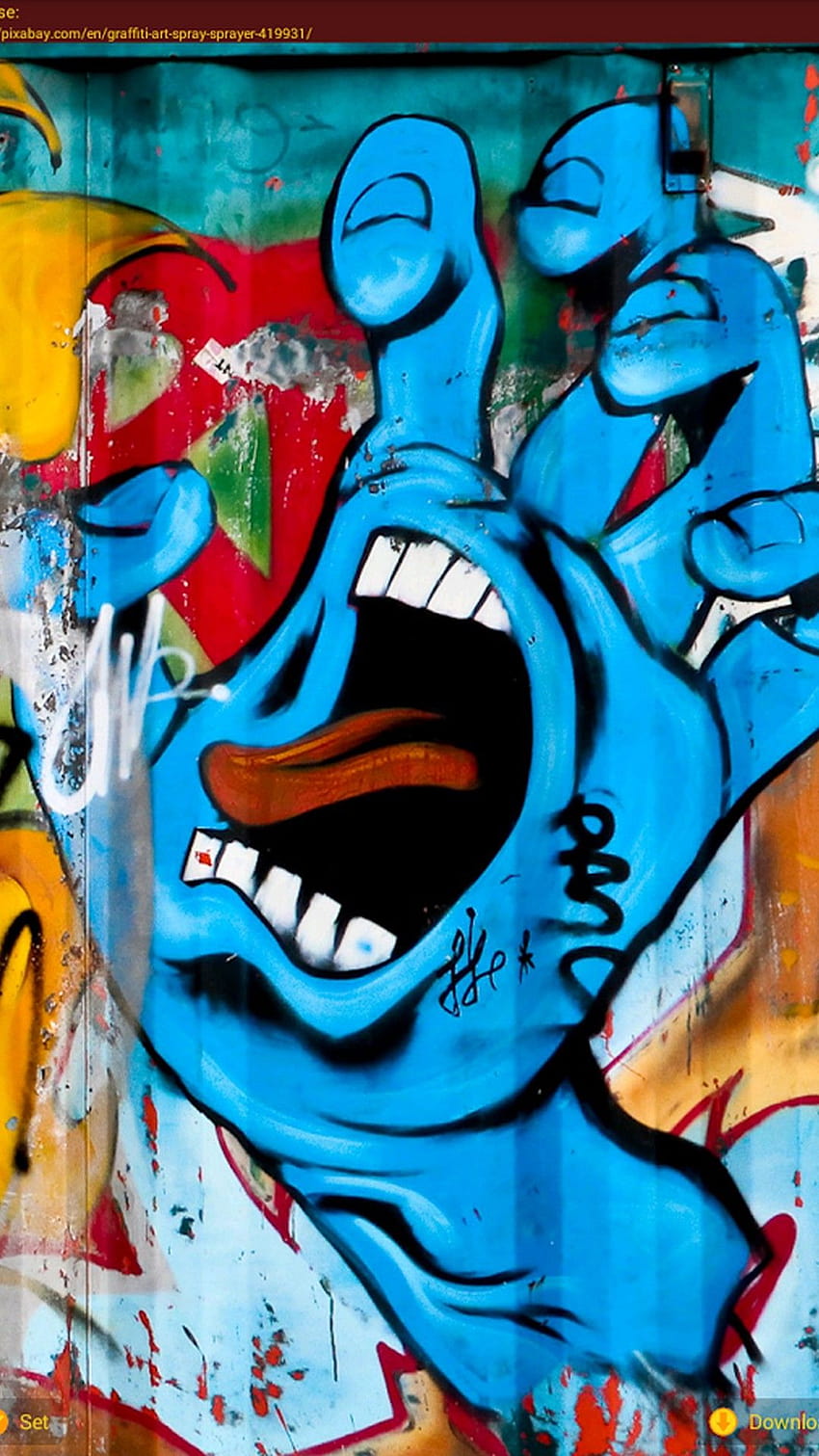Graffiti Spray Can on Dog, arte fresco de pintura en aerosol fondo de pantalla del teléfono