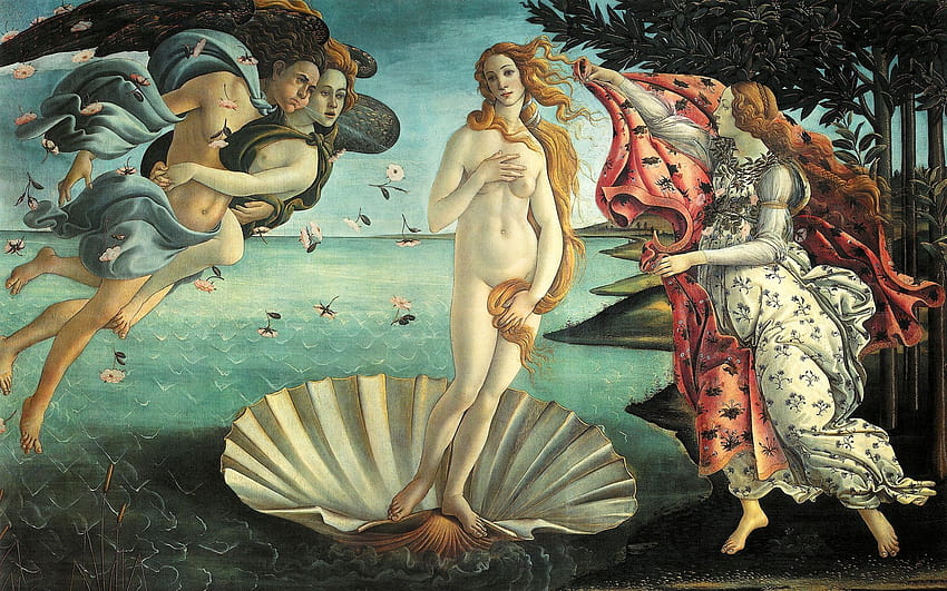 Drawing & Painting: The Birth of Venus, nr. 54609 by visio HD wallpaper