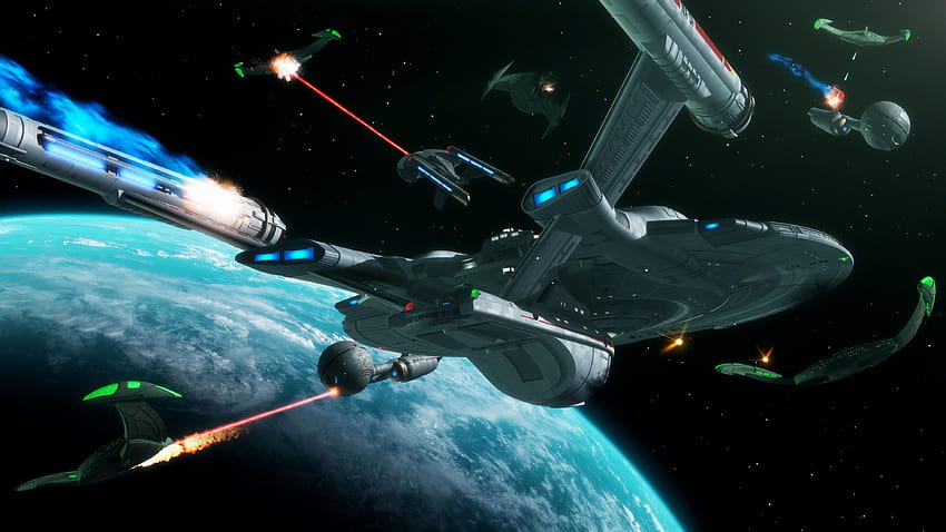 회색 우주선, 스타트랙, USS 엔터프라이즈, 우주 전투 영화 HD 월페이퍼
