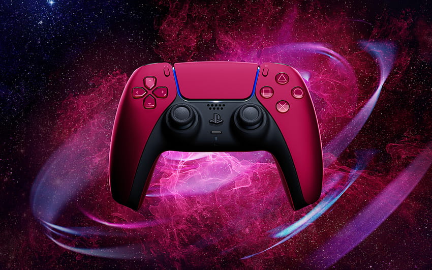 Sony PS5 , DualSense Wireless Controller, Cosmic Red, Technology, ps5 neon HD wallpaper