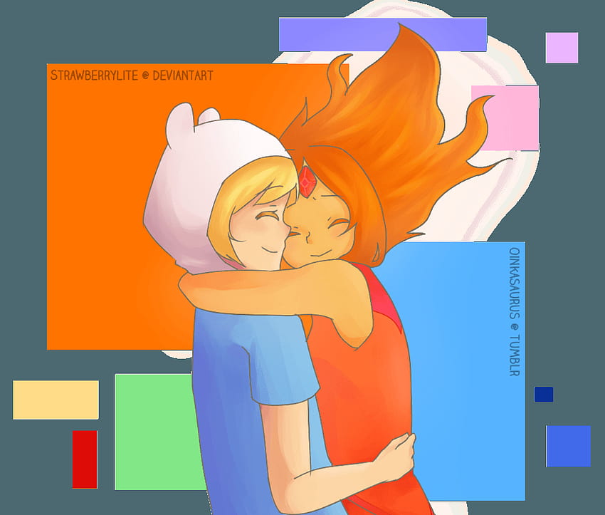 Adventure Time Couples Finn and Flame Princess, adventure time finn anime HD wallpaper