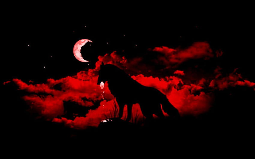 Blood Red Moon Pinterest, halloween red moon HD wallpaper