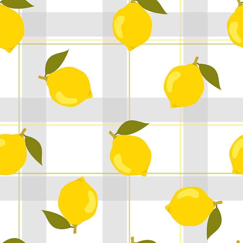Cute lemon with white pattern grey checkered minimalist. Summer texture, textiles, children . 4474853 Vector Art at Vecteezy, cute summer minimalist HD phone wallpaper