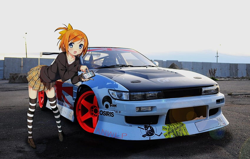 Car, Machine, Girl, Anime, Jdm, Anime, anime x cars HD wallpaper