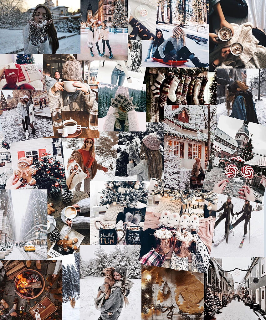 Winter collage snow winter HD phone wallpaper  Peakpx