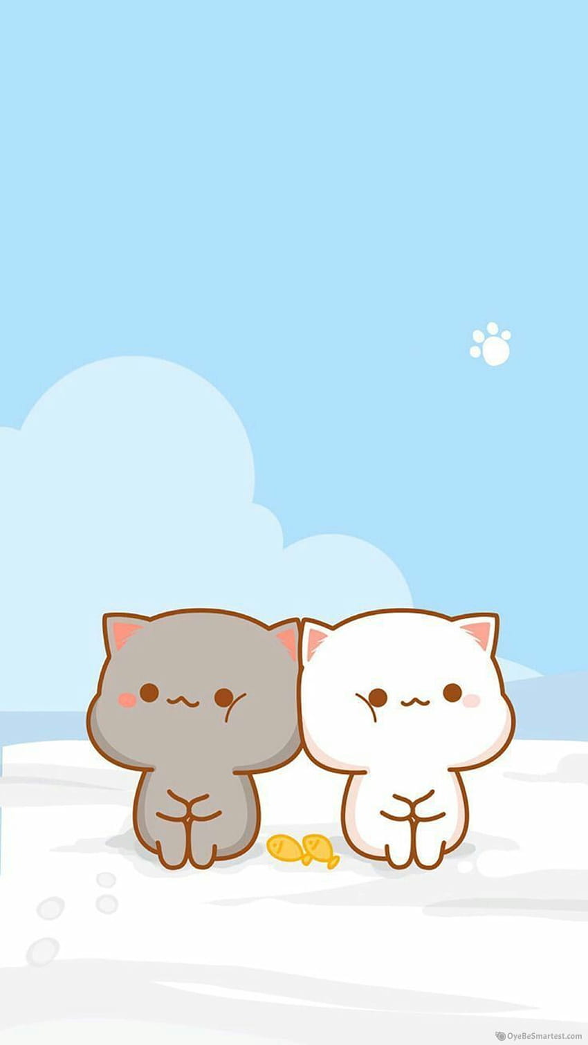 cute kawaii cats HD phone wallpaper