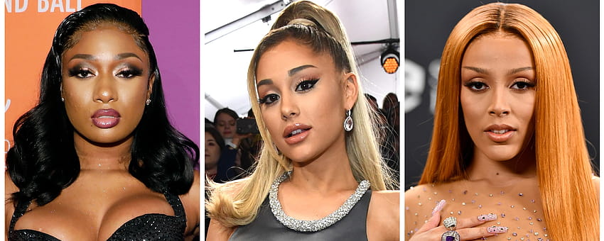 Ariana Grande, Megan Thee Stallion, Doja Cat Team Up for “34+35” Remix, doja cat and megan HD wallpaper