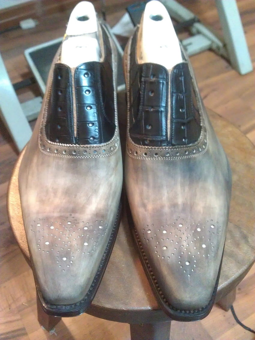 Process Patine Hand Made Shoes Italy Ivan Crivellaro Artigiano Sfondo del telefono HD