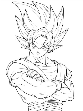 Goku pencil sketch dragon ball z 