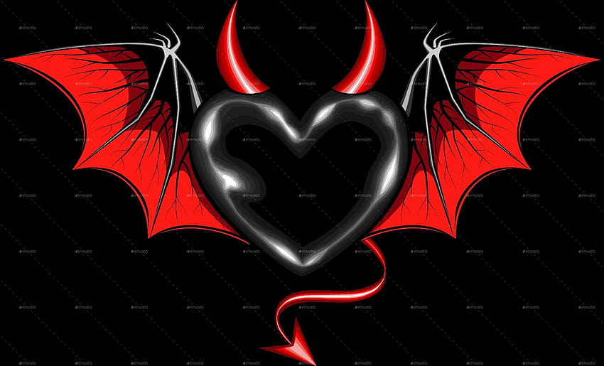 Megan Gourley on Tattoo ideas, devil heart HD wallpaper
