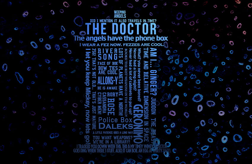 : citazione, umorismo, tipografia, testo, cerchio, Doctor Who, viaggio nel tempo, TARDIS, The Doctor, numero, dello schermo, computer, font 4600x3000, computer medico Sfondo HD