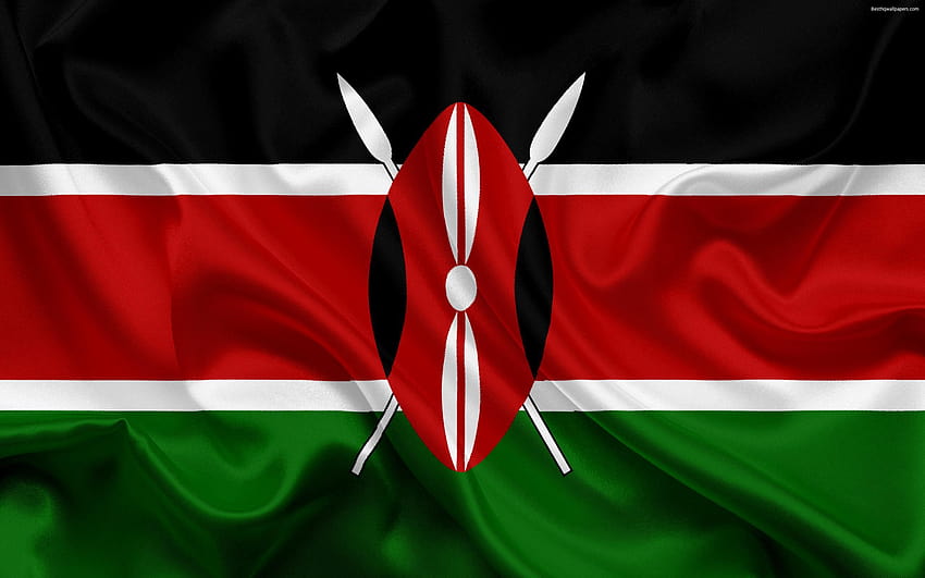 Kenyan flag, Africa, Kenya, national symbols, kenya flag HD wallpaper