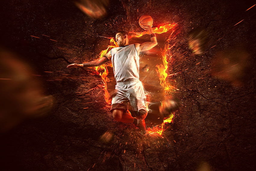 Basketball On Fire  Basketball Abstract HD wallpaper  Pxfuel