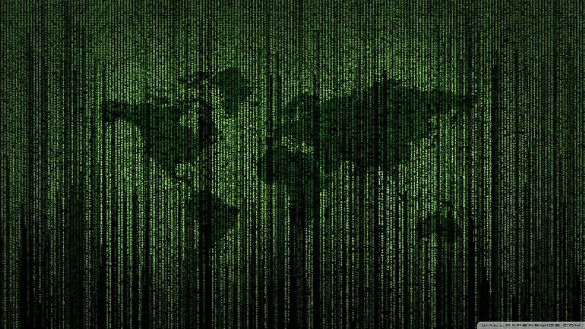 Green Matrix Code World Map ❤ für Ultra, Matrixhintergrund 1920x1080 HD-Hintergrundbild